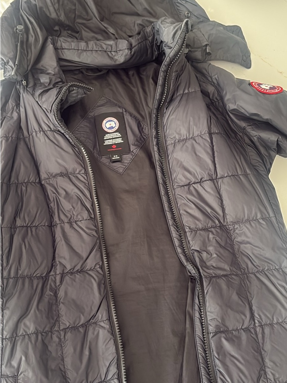Canada Goose Black Women's Quilted Long Puffer Coat